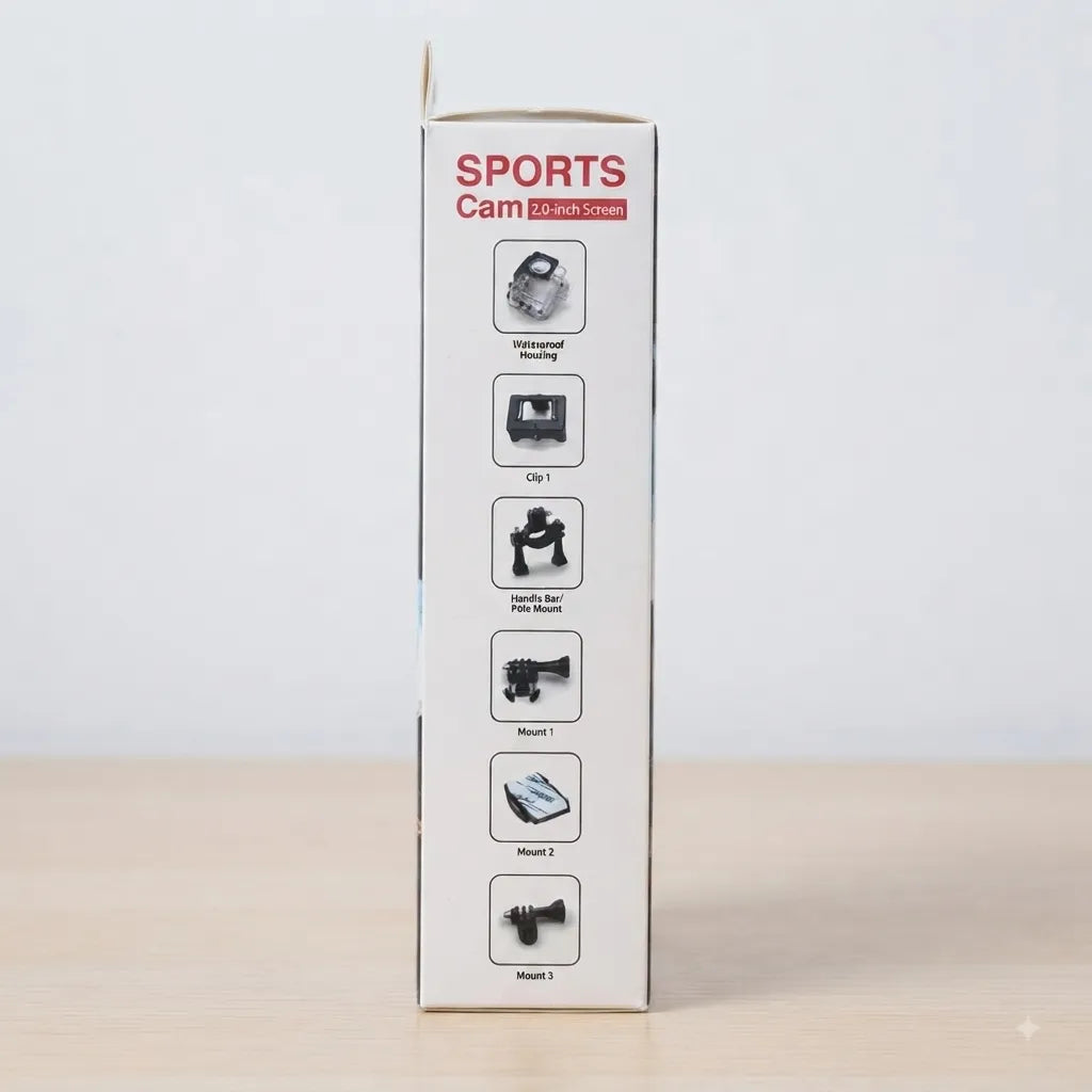 Action Cam Sport HD 1080P impermeabile