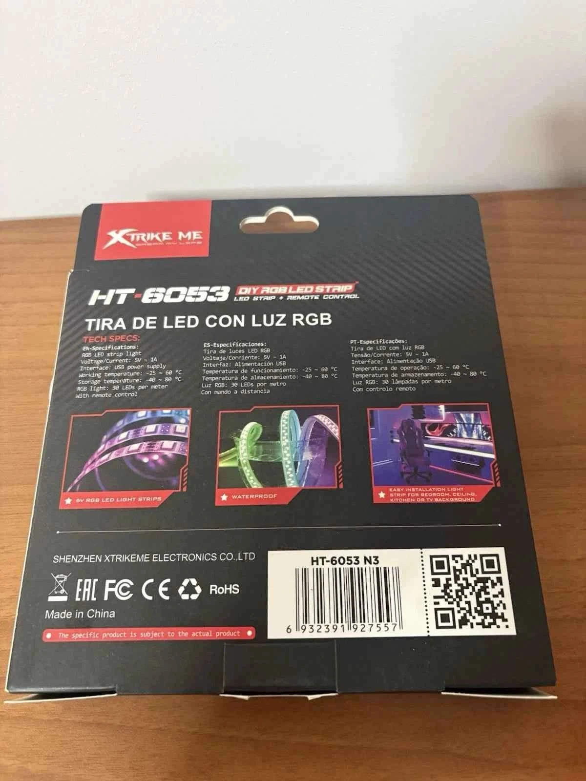 XTRIKE Striscia LED RGB Flessibile con Telecomando IR per TV PC Gaming Decorazione