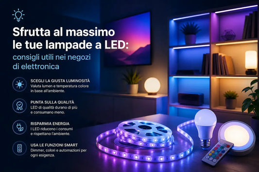 Sfrutta al massimo le tue lampade a LED: consigli utili nei negozi di elettronica