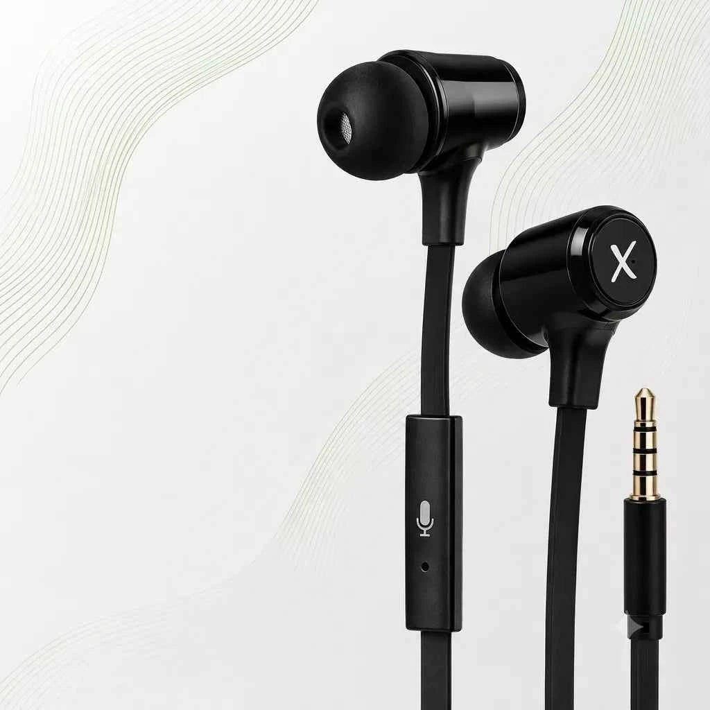 Auricolari X-One AP10008 In-Ear con Cavo Piatto, Microfono e Jack 3.5 mm