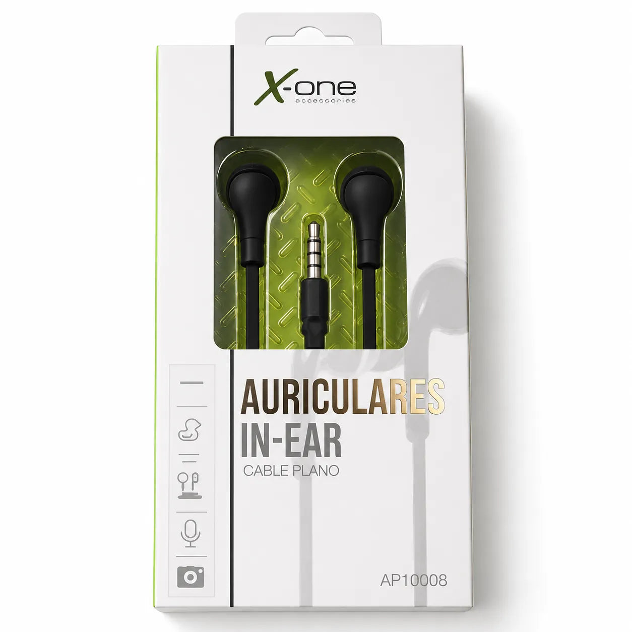 Auricolari X-One AP10008 In-Ear con Cavo Piatto, Microfono e Jack 3.5 mm