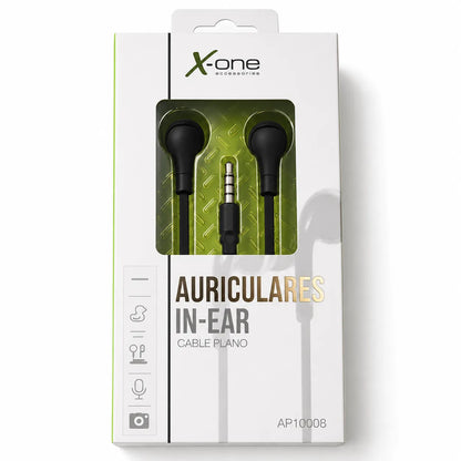 Auricolari X-One AP10008 In-Ear con Cavo Piatto, Microfono e Jack 3.5 mm