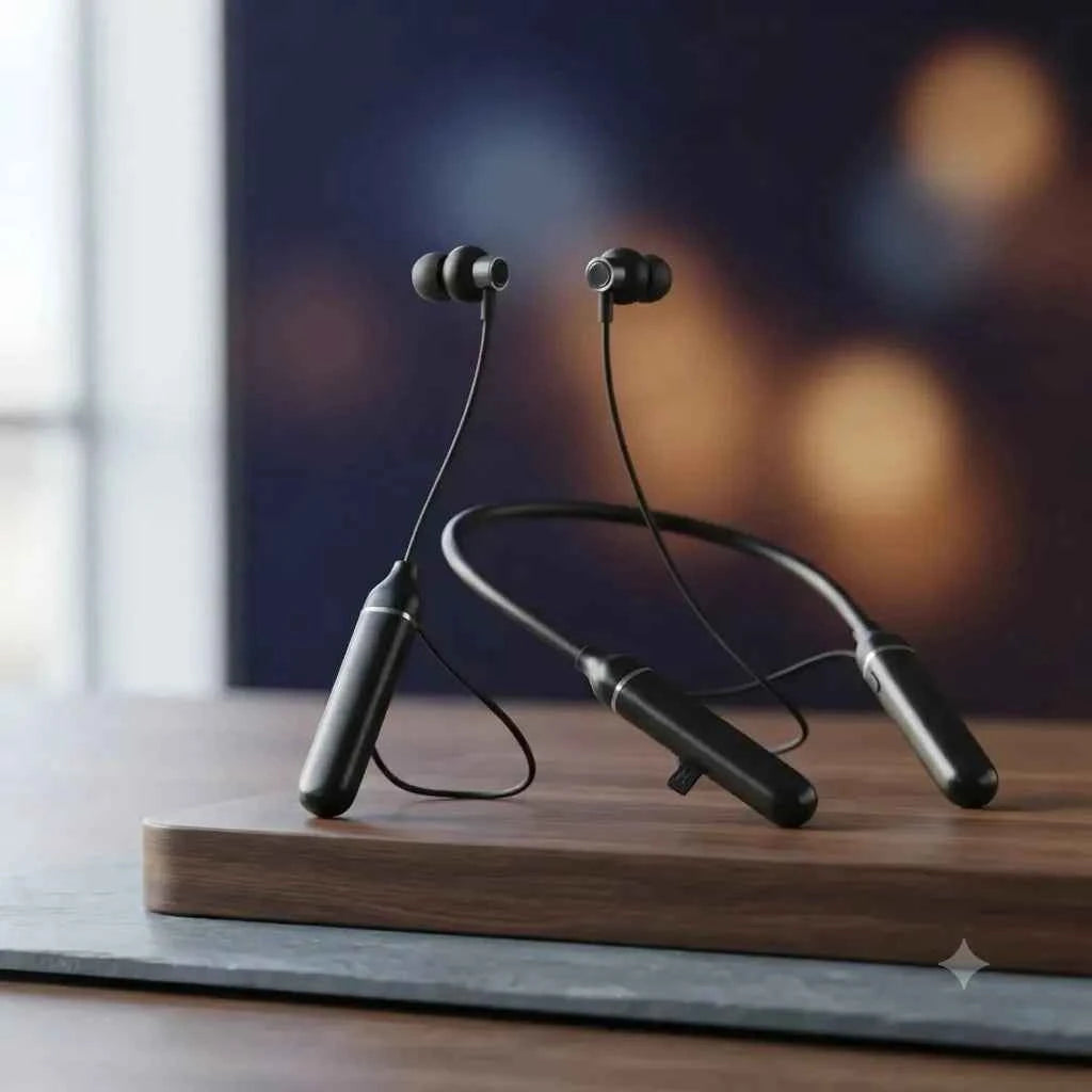 BEOTES Auricolari Bluetooth Hi-Res Audio 5.0 con Microfono HD Nero In-Ear