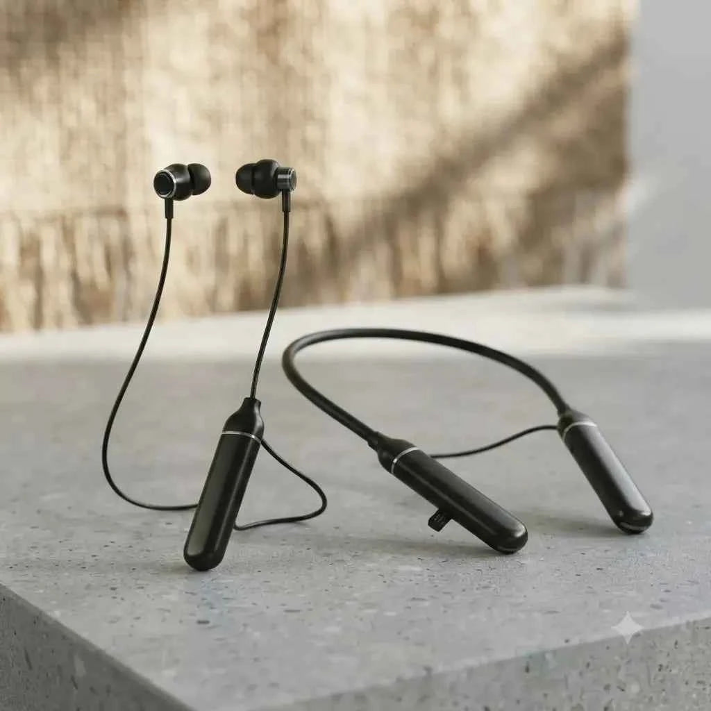 BEOTES Auricolari Bluetooth Hi-Res Audio 5.0 con Microfono HD Nero In-Ear