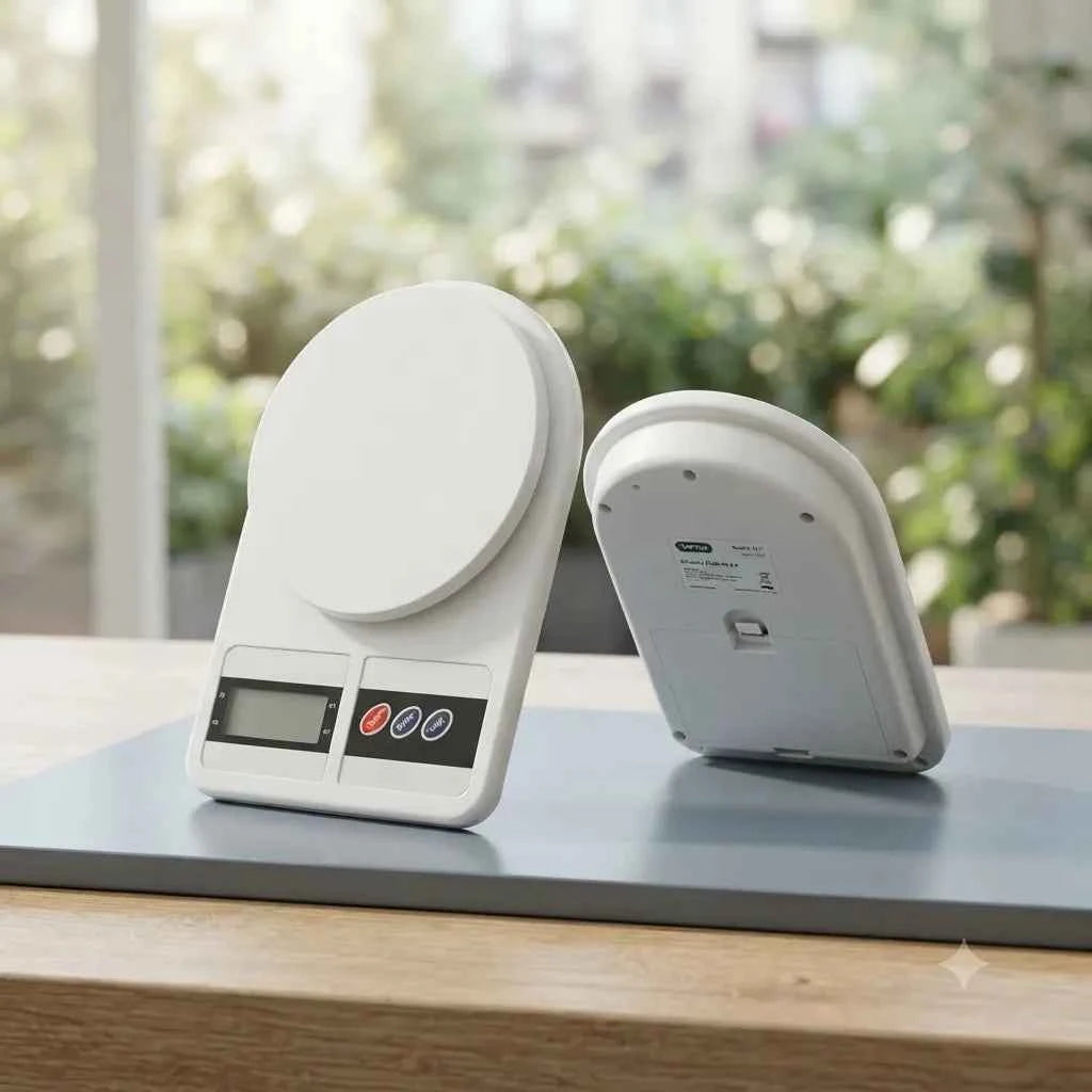 Bilancia Elettronica Digitale con Display LCD, Alta Precisione e Tara Automatica per Cucina e Uso Quotidiano