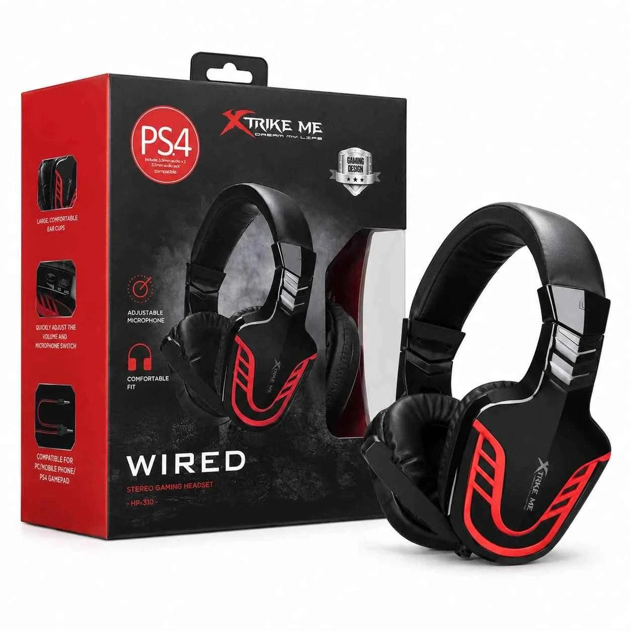 Cuffie Gaming XTRIKE ME HP-310 Stereo con Microfono Jack 3.5mm per PS4, PS5, PC, Xbox e Smartphone