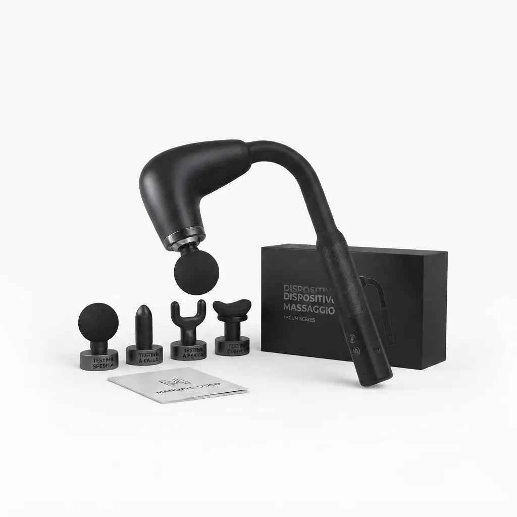 DSG PRIME Pistola Massaggiante Muscolare ZS-338 Deep Tissue 6 Velocità 4 Testine per Sport e Relax