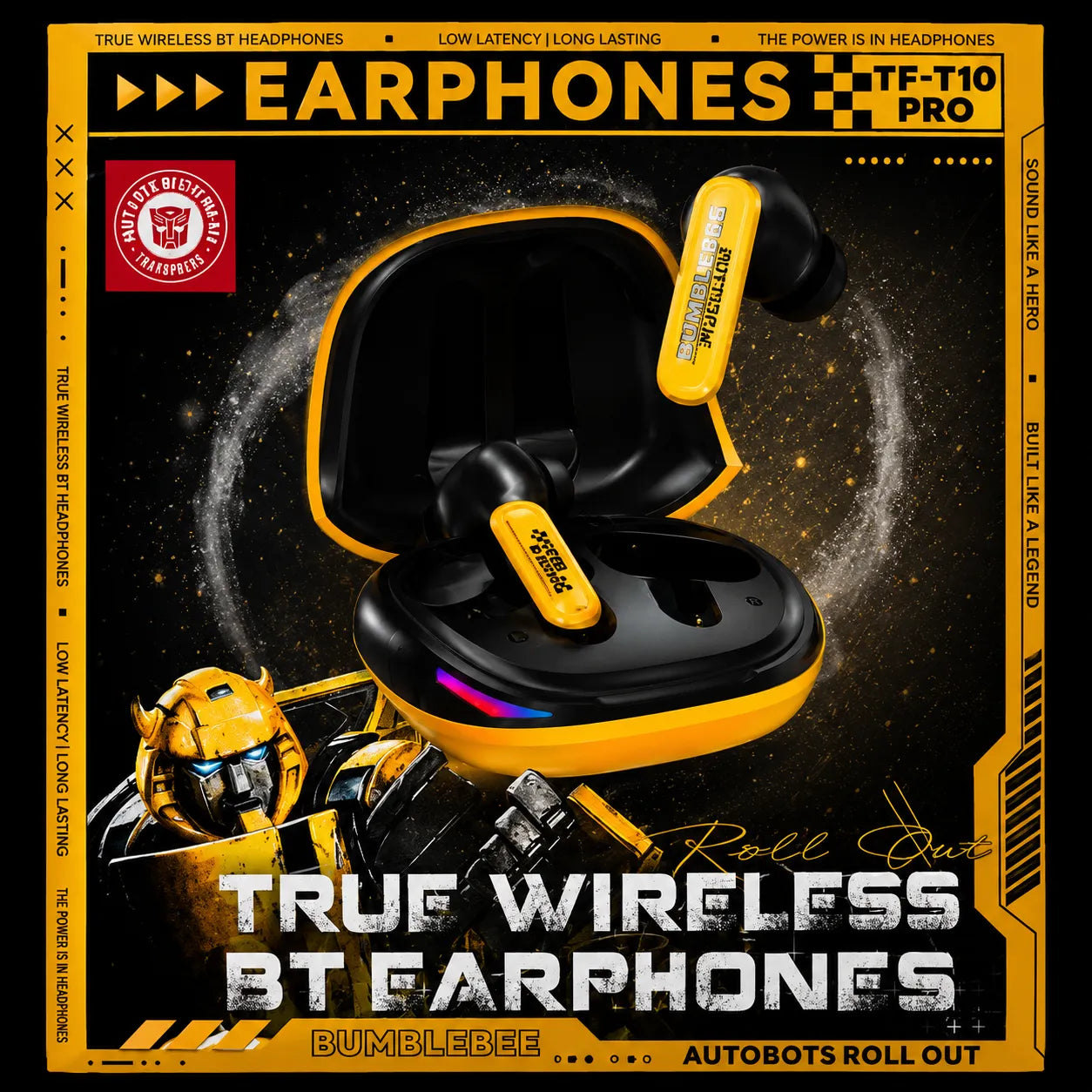 MGALL Auricolari Bluetooth TWS TF-T10 Pro True Wireless con Custodia di Ricarica e Bassi Profondi