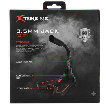 Microfono Gaming XTRIKE ME XMC-01 Jack 3.5 mm con Braccio Flessibile per PC e Laptop