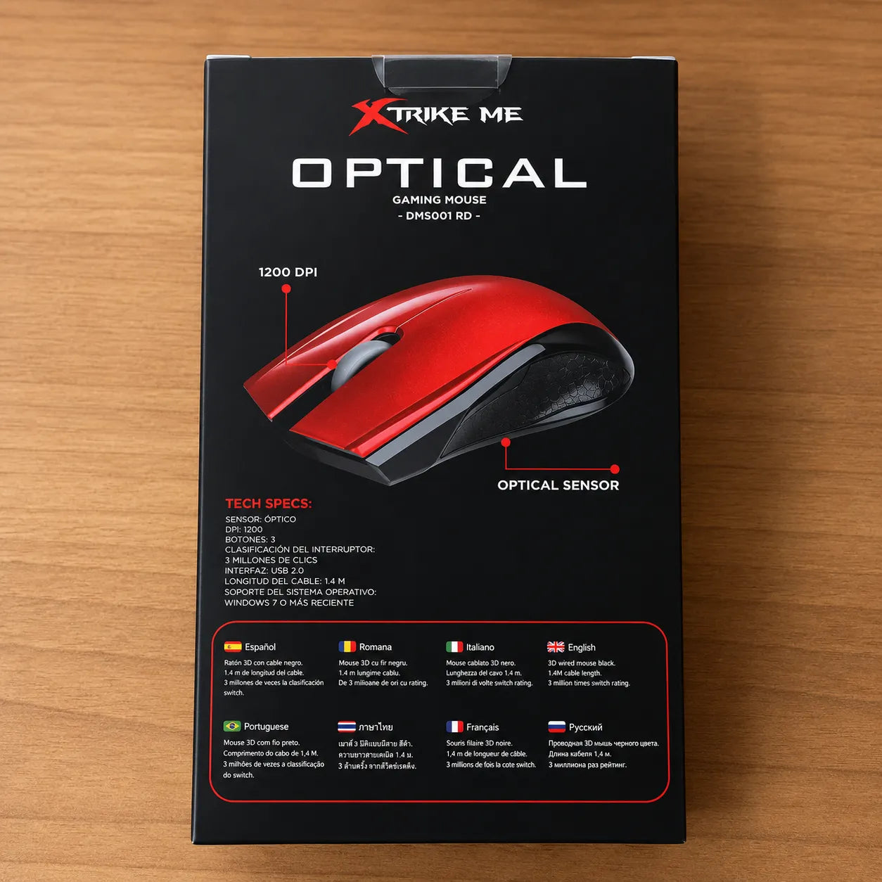 Mouse Gaming Ottico XTRIKE ME DMS001 RD 1200 DPI 3 Tasti USB Rosso Nero PC