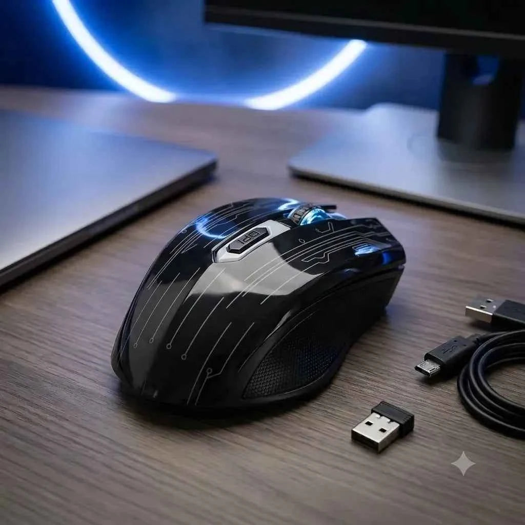 Mouse Wireless RAPTOR HE-85 USB 3.0/2.0 Ergonomico per PC e Notebook