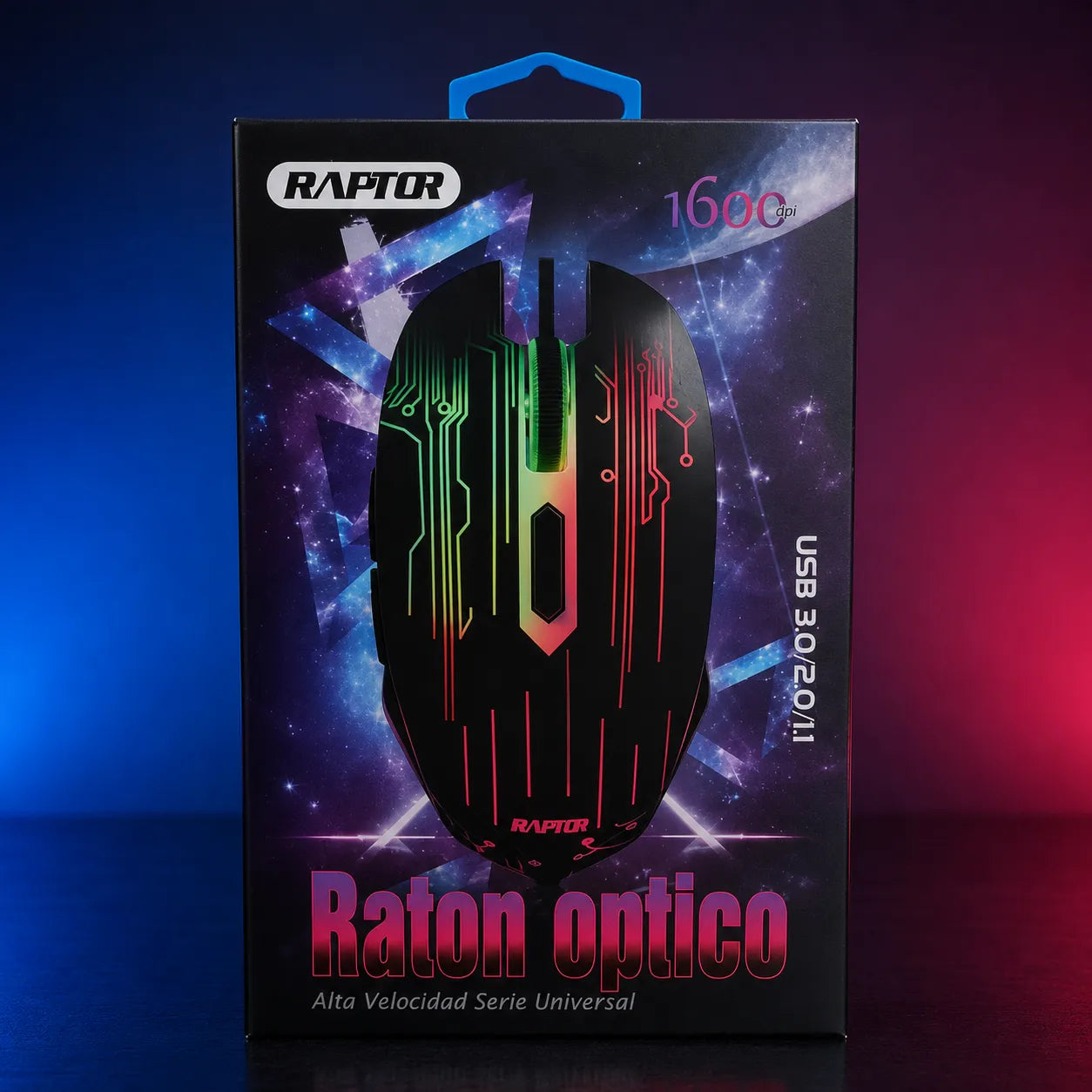 Mouse Wireless RAPTOR HE-85 USB 3.0/2.0 Ergonomico per PC e Notebook