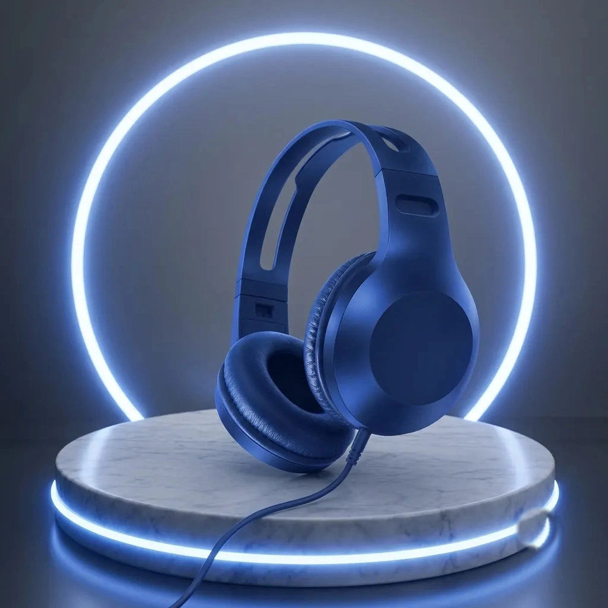 Cuffia cablata MD-220AP blu navy con driver 40 mm e cavo jack 3.5 mm