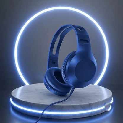 Cuffia cablata MD-220AP blu navy con driver 40 mm e cavo jack 3.5 mm