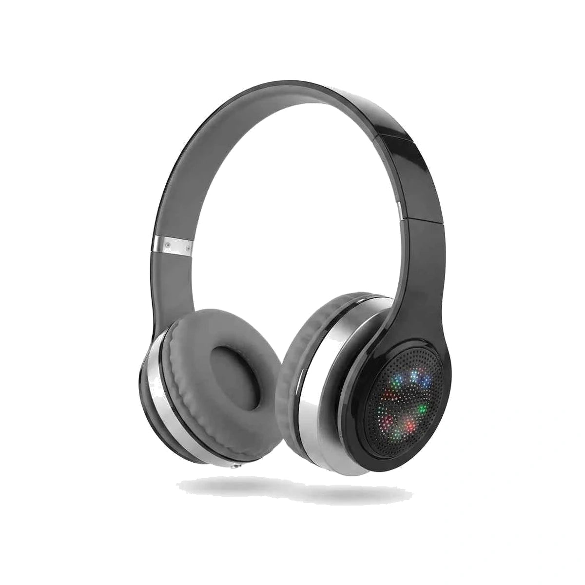 Cuffie wireless BEOTES FH AU105 colore nero con padiglioni grigi su sfondo bianco isolato