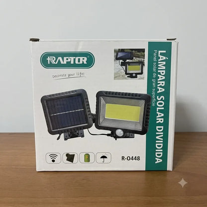 RAPTOR Lampada Solare a LED con Pannello Separato Sensore di Movimento IP65