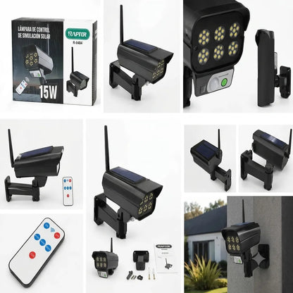 Raptor R-0484 – Lampada Solare a Simulazione di Telecamera di Sicurezza 15W