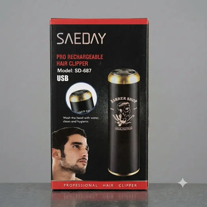 Rasoio Elettrico Professionale SAEDAY SD-687 USB Ricaricabile per Barba e Rifiniture