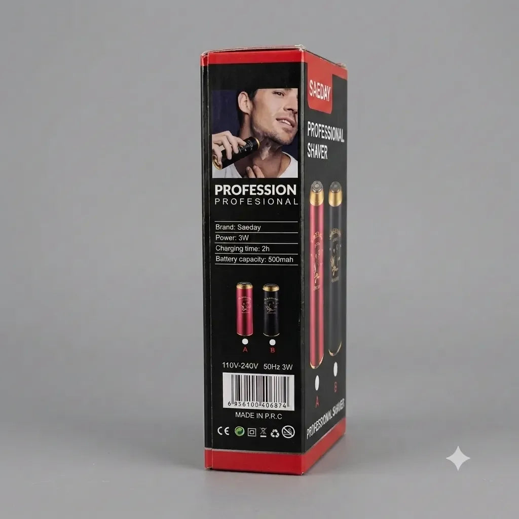 Rasoio Elettrico Professionale SAEDAY SD-687 USB Ricaricabile per Barba e Rifiniture