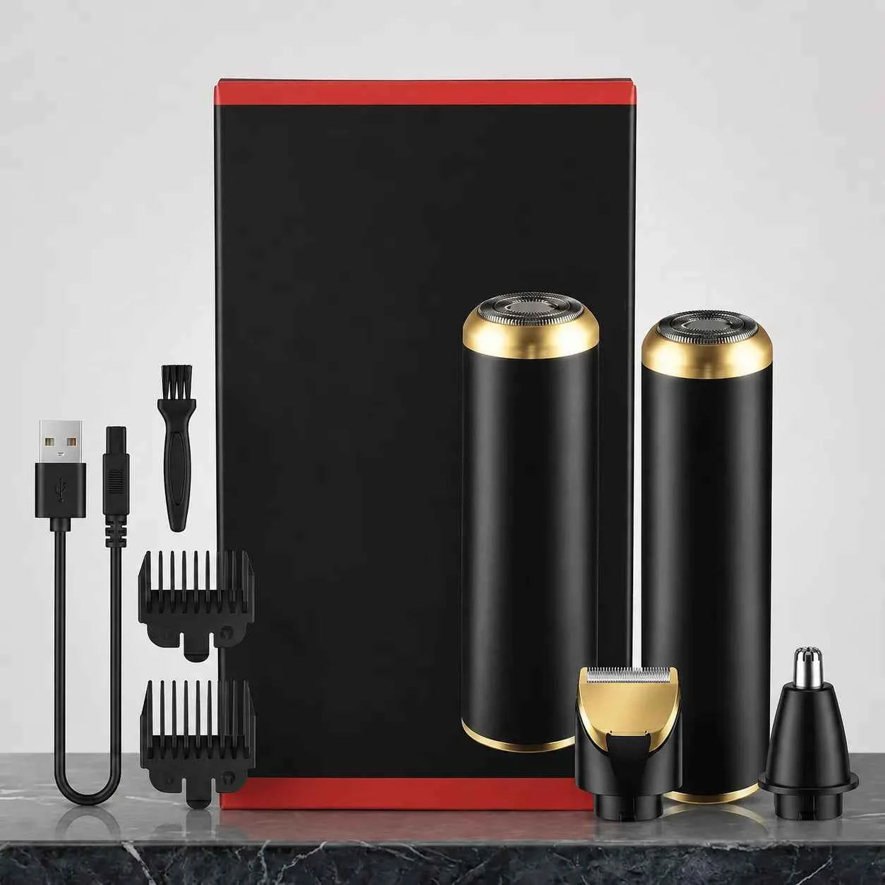 Rasoio Elettrico Professionale SAEDAY SD-687 USB Ricaricabile per Barba e Rifiniture