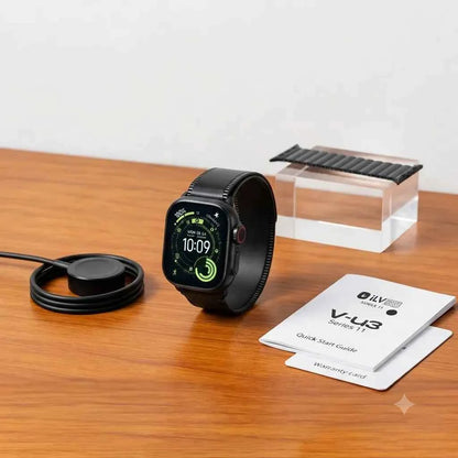 Smartwatch iLV V-U3 49mm Nero Bluetooth con Fitness Tracker, Cardiofrequenzimetro per Android e iOS