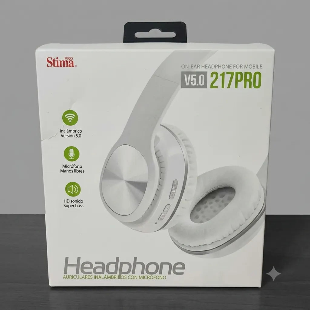 STIMA Cuffie Bluetooth Wireless 217PRO V5.0 Over-Ear con Microfono Integrato