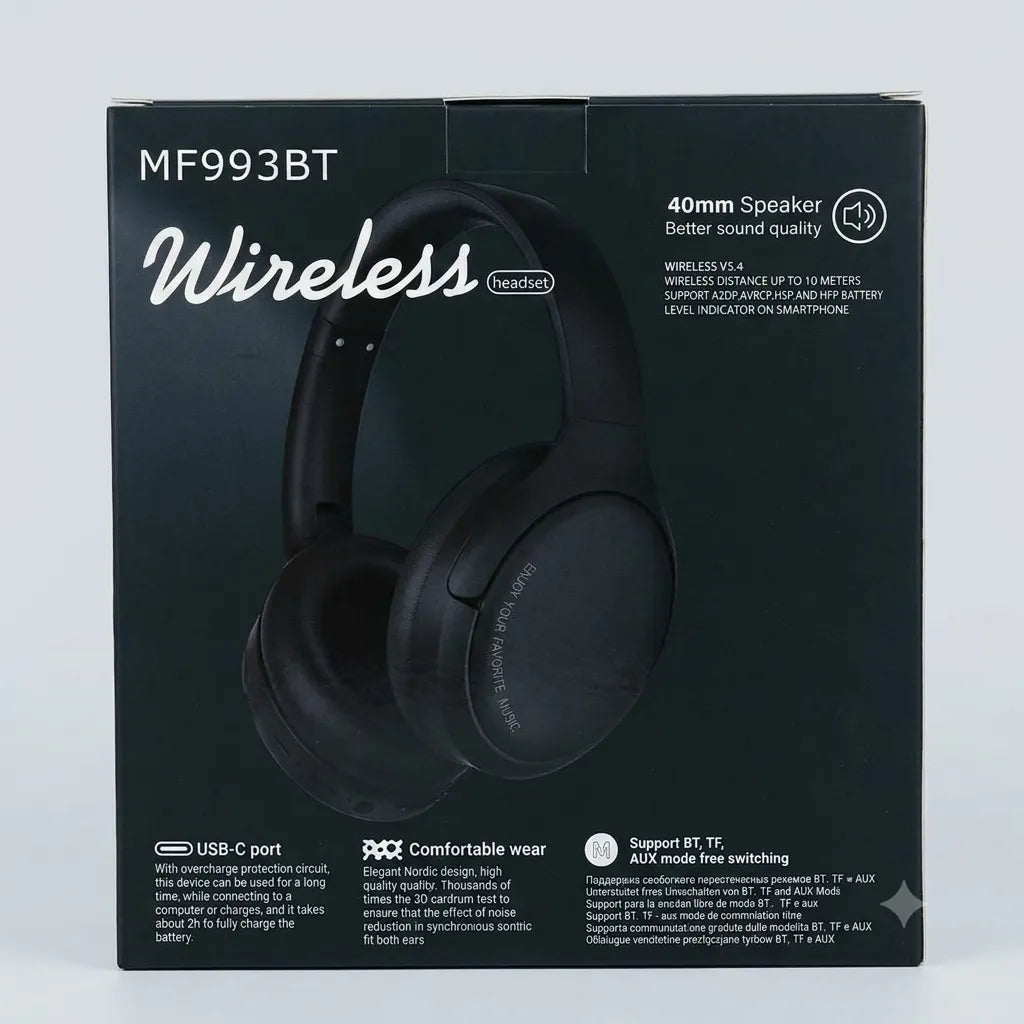 STIMA MF993BT Cuffie Wireless Bluetooth 5.4 Over-Ear Driver 40mm USB-C