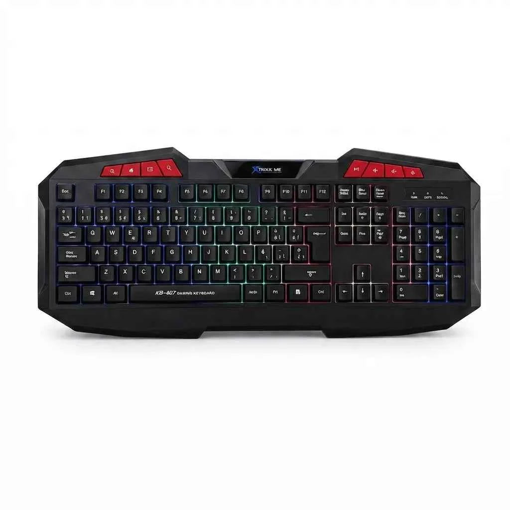 Tastiera Gaming RGB Rainbow XTRIKE ME KB-402 Multimediale USB Plug & Play per PC e Notebook – Nera