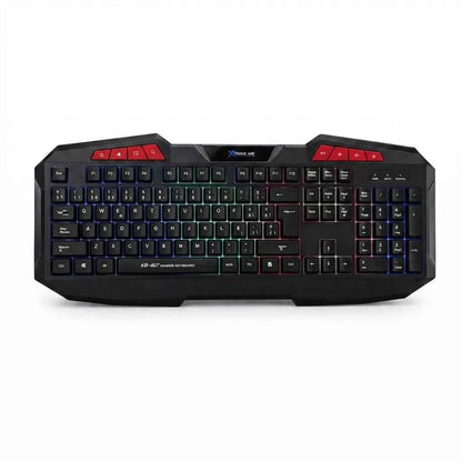 Tastiera Gaming RGB Rainbow XTRIKE ME KB-402 Multimediale USB Plug & Play per PC e Notebook – Nera