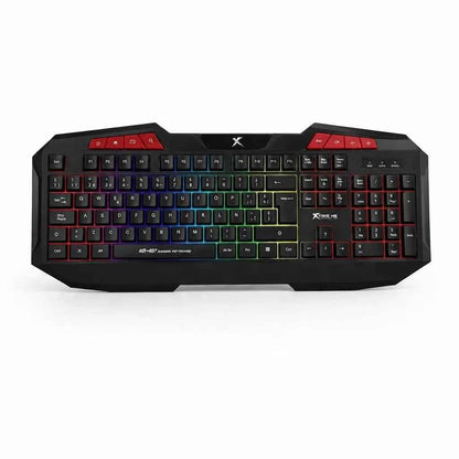 Tastiera Gaming RGB Rainbow XTRIKE ME KB-402 Multimediale USB Plug & Play per PC e Notebook – Grigia