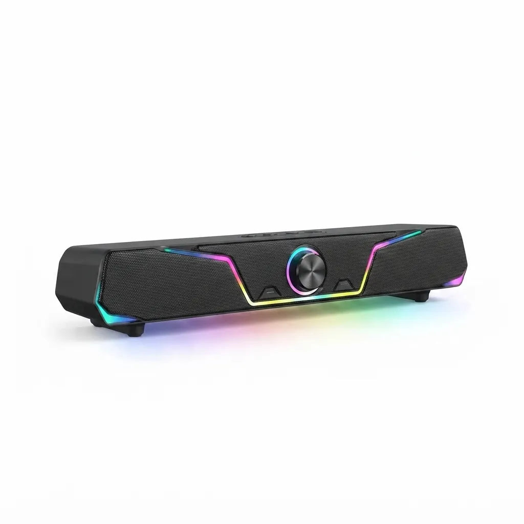 XTRIKE ME Soundbar Gaming SK-406 RGB Stereo 2.0 con Luci RGB per PC e Notebook