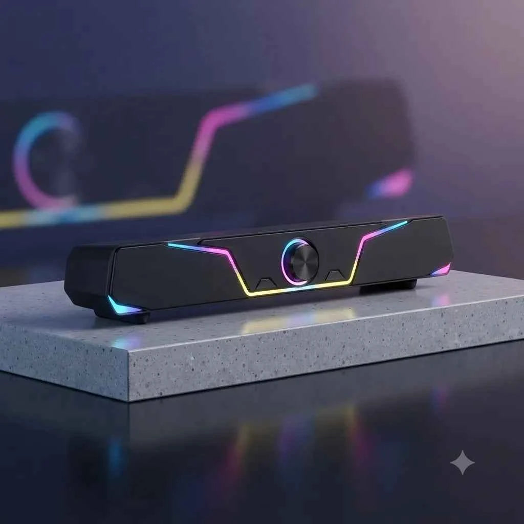 XTRIKE ME Soundbar Gaming SK-406 RGB Stereo 2.0 con Luci RGB per PC e Notebook