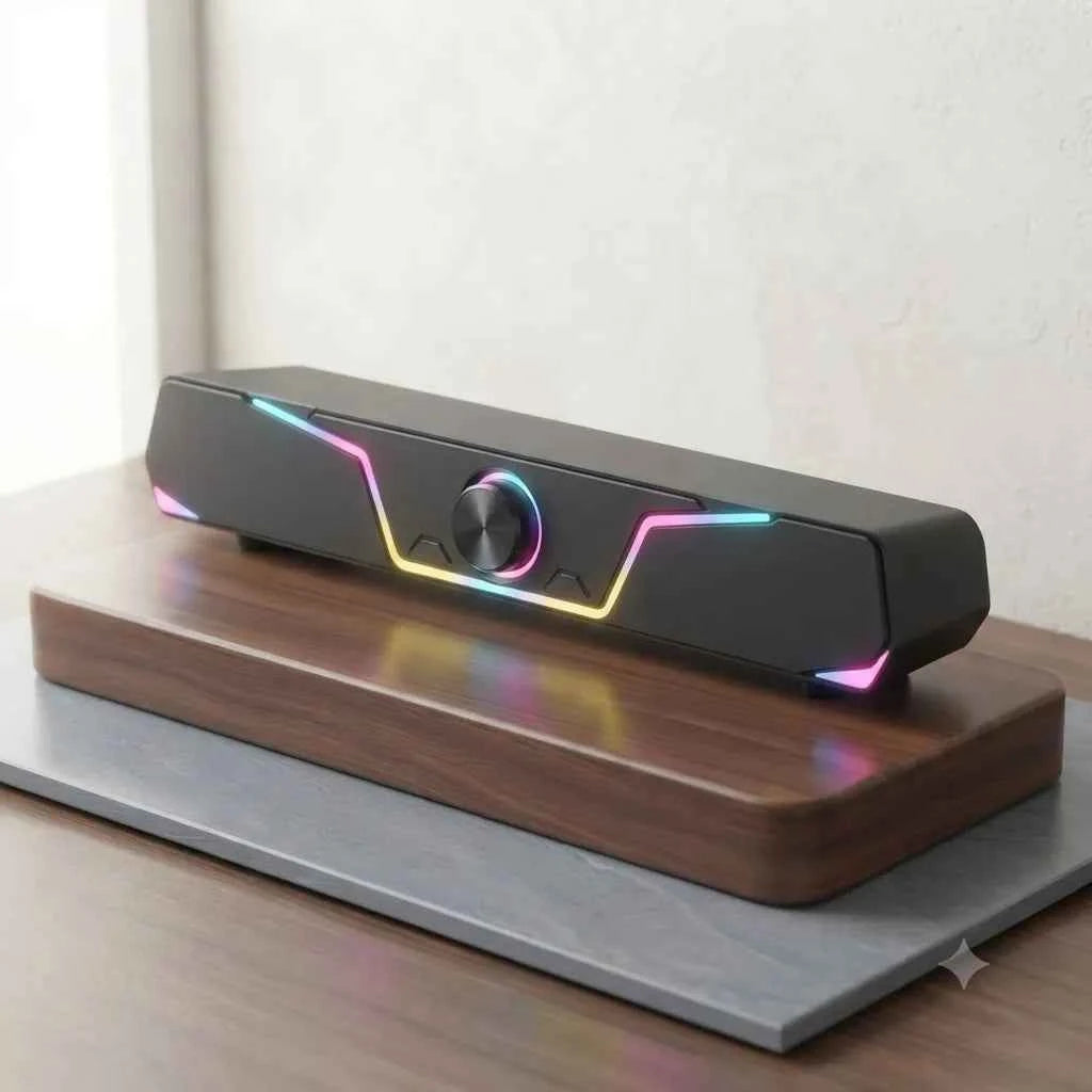 XTRIKE ME Soundbar Gaming SK-406 RGB Stereo 2.0 con Luci RGB per PC e Notebook