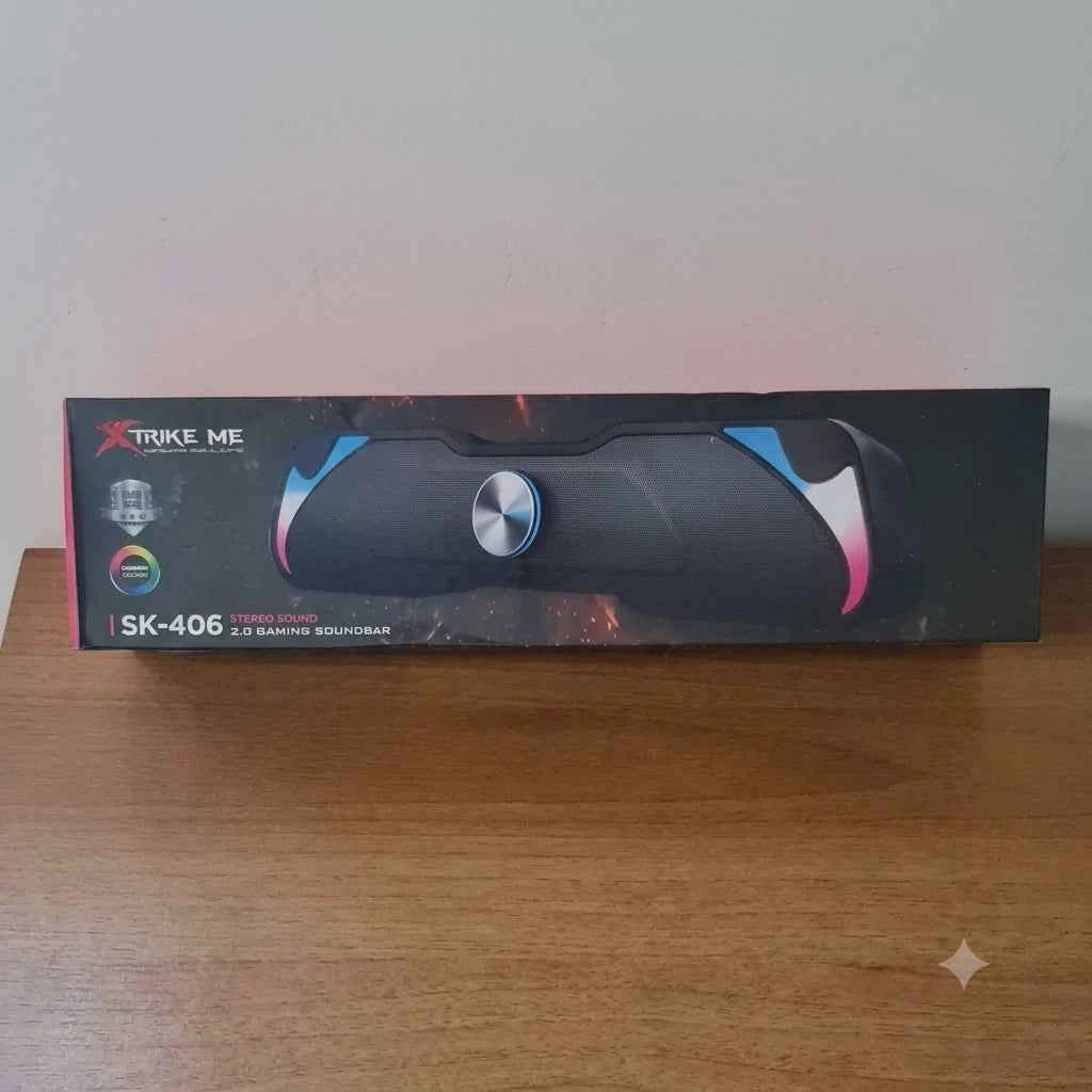 XTRIKE ME Soundbar Gaming SK-406 RGB Stereo 2.0 con Luci RGB per PC e Notebook