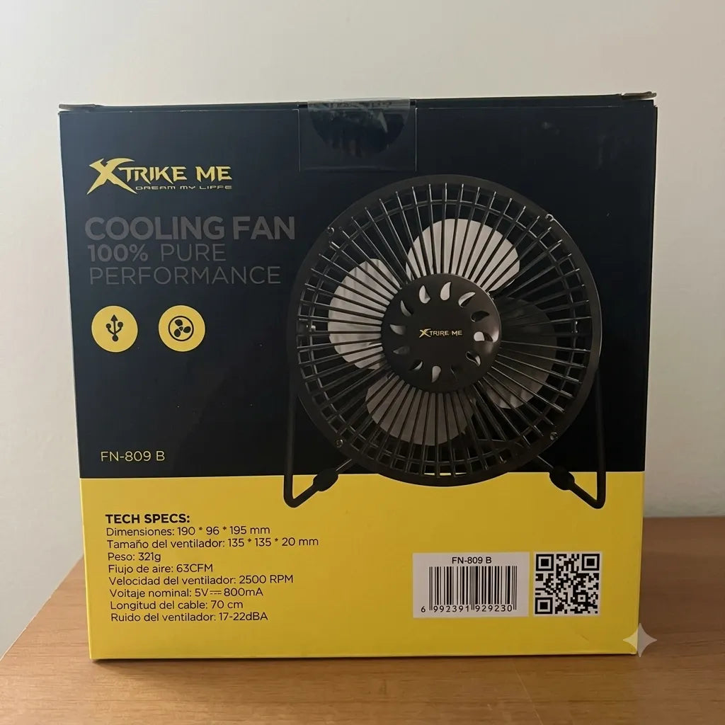 XTRIKE Mini Ventilatore USB Portatile 5V Silenzioso per PC e Scrivania