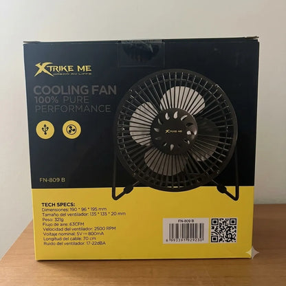 XTRIKE Mini Ventilatore USB Portatile 5V Silenzioso per PC e Scrivania