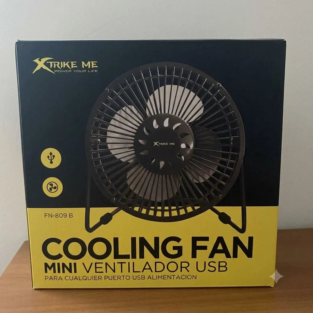 XTRIKE Mini Ventilatore USB Portatile 5V Silenzioso per PC e Scrivania