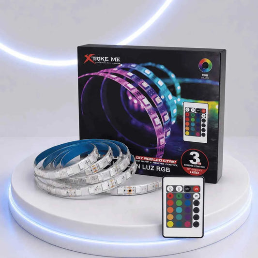 XTRIKE Striscia LED RGB Flessibile con Telecomando IR per TV PC Gaming Decorazione