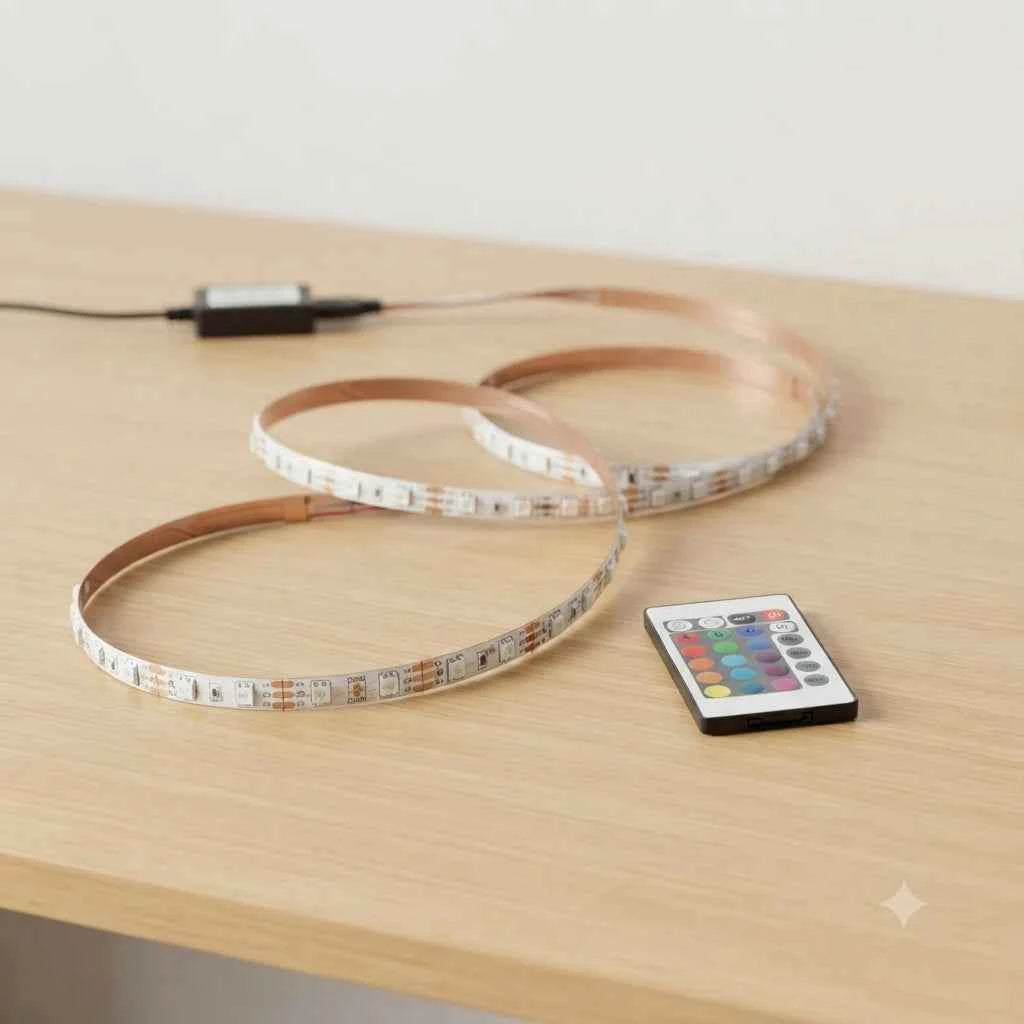 XTRIKE Striscia LED RGB Flessibile con Telecomando IR per TV PC Gaming Decorazione