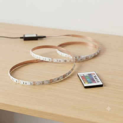 XTRIKE Striscia LED RGB Flessibile con Telecomando IR per TV PC Gaming Decorazione