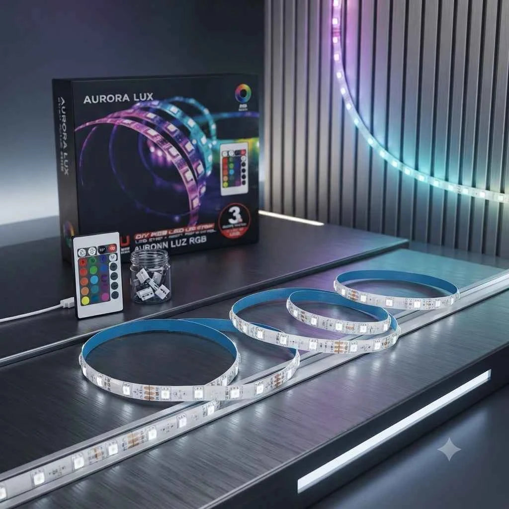 XTRIKE Striscia LED RGB Flessibile con Telecomando IR per TV PC Gaming Decorazione