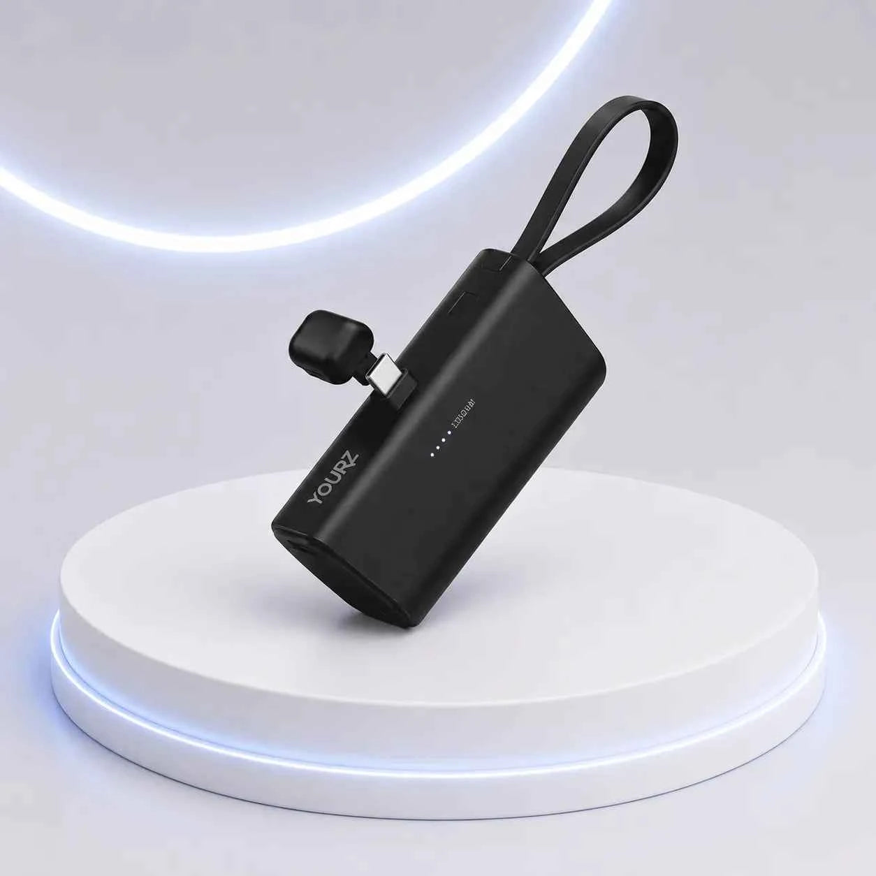 YOURZ Power Bank R21 5000mAh Fast Charging 2.1A con Cavo Integrato USB-C