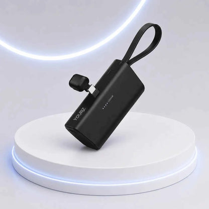 YOURZ Power Bank R21 5000mAh Fast Charging 2.1A con Cavo Integrato USB-C