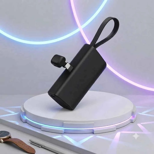 YOURZ Power Bank R21 5000mAh Fast Charging 2.1A con Cavo Integrato USB-C