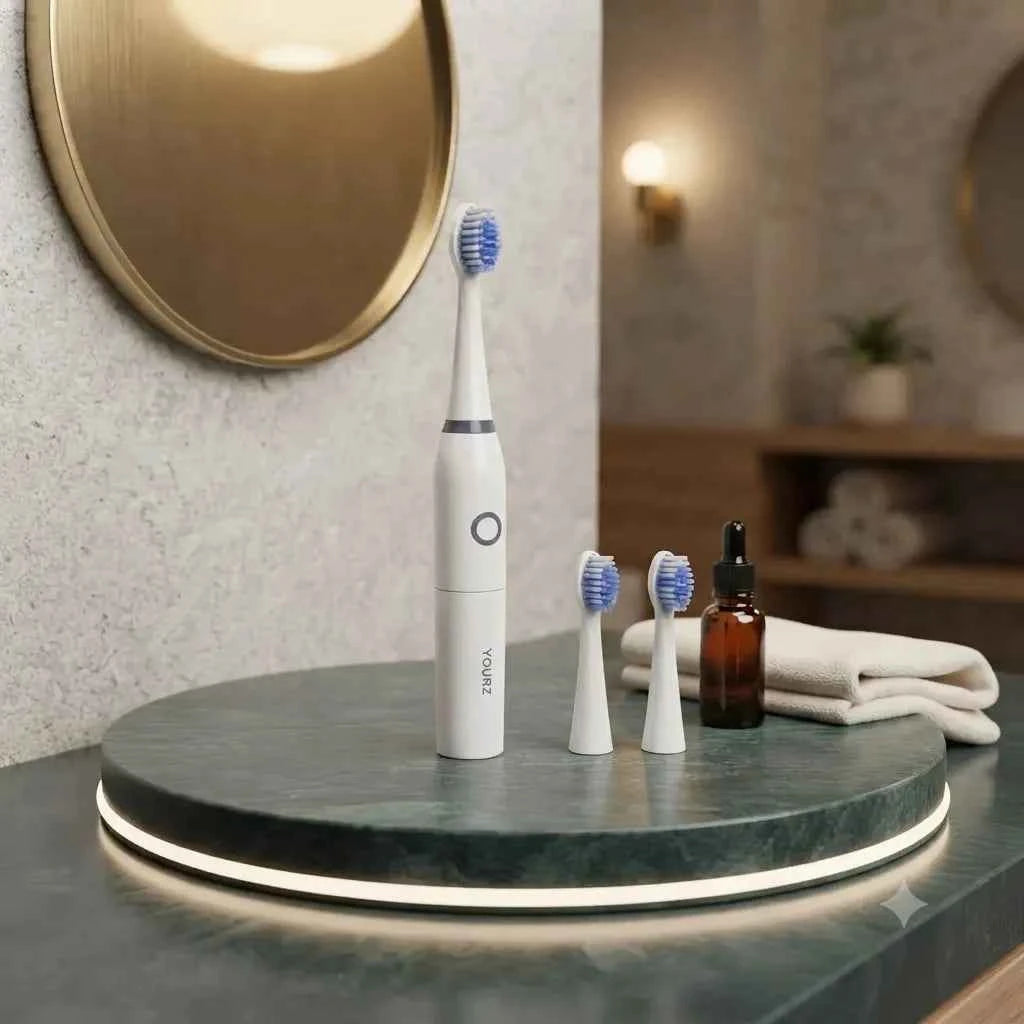 YOURZ Spazzolino Elettrico Sonico IB2 Ricaricabile con 2 Testine di Ricambio