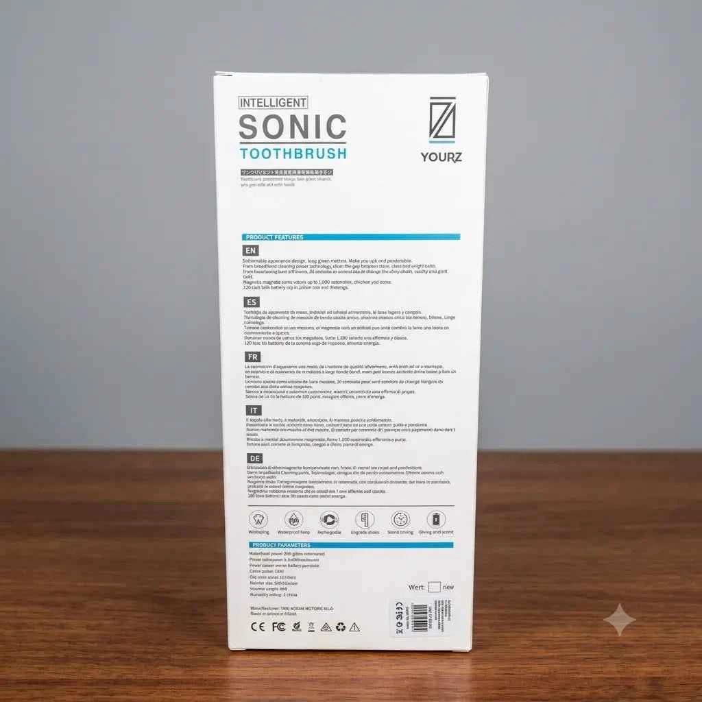 YOURZ Spazzolino Elettrico Sonico IB2 Ricaricabile con 2 Testine di Ricambio