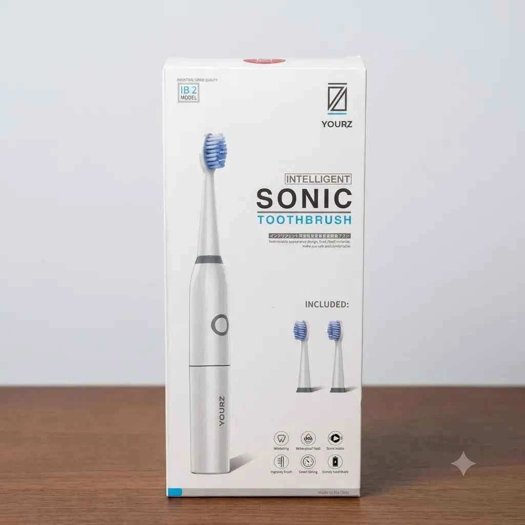 YOURZ Spazzolino Elettrico Sonico IB2 Ricaricabile con 2 Testine di Ricambio